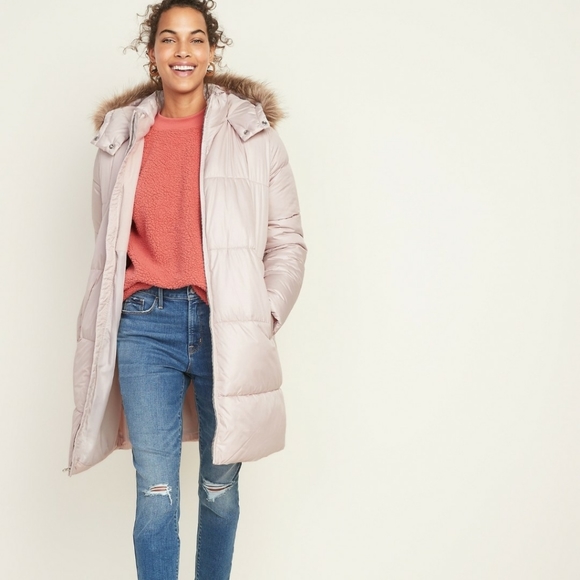 Frost free hooded jacket in beige - Picture 1 of 4